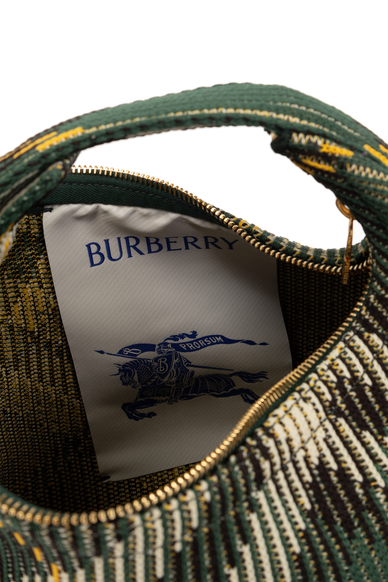 【関税&送料込】Burberry Embroidered Nylon Mini Peg Handbag Mini Peg Duffle Bag in Ivy - Women | Burberry® Official